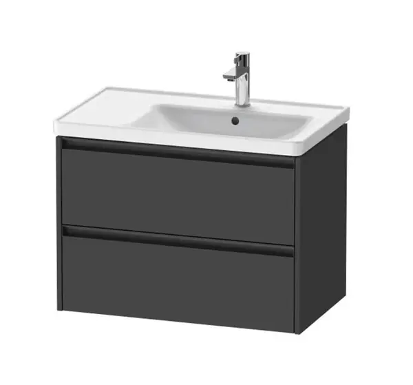 Duravit Ketho.2 - Umývadlová skrinka, 55x78x46 cm, 2 zásuvky, grafit mat K25286049490000