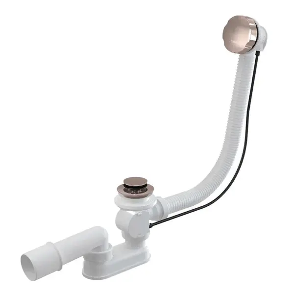 Alcadrain Odtokové súpravy - Vaňová odtoková a prepadová súprava, dĺžka 570 mm, matný kefovaný red gold A55K-RG-B