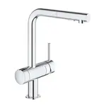 Grohe Minta - Dřezová baterie s výsuvnou sprškou a uzavíracím ventilem, chrom 31558000