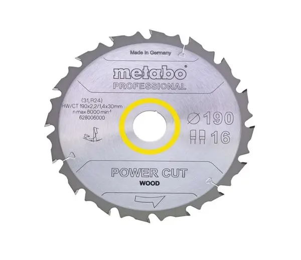 Metabo - Pilový kotouč na dřevo, 190x30 mm, 16 zubů 628006000