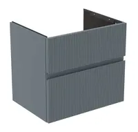 Ideal Standard Finesse - Umyvadlová skříňka, 60x44x55 cm, 2 zásuvky, Ribbed Matt ashblue E3386UQ