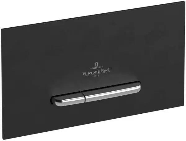 Villeroy & Boch ViConnect - Ovládacie tlačidlo splachovania, matná čierna/chróm mat 922169AN