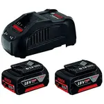 Bosch Příslušenství - Sada 8A nabíječky a 2x aku 18 V Li-Ion 5,0 Ah 1600A00B8J
