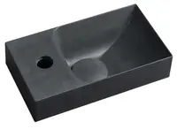 Sapho Small - Umývadielko, 31x17 cm, bez prepadu, otvor na batériu vľavo, antracit PK30016