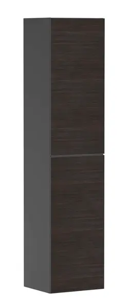 Hansgrohe Xevolos E - Vysoká skříňka 40x176x36 cm, 2 dvířka, panty vlevo, matná šedá/tmavý dub 54220730