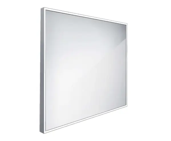 Nimco Zrcadla - Zrcadlo s LED osvětlením, 60x60 cm, hliník ZP 13066