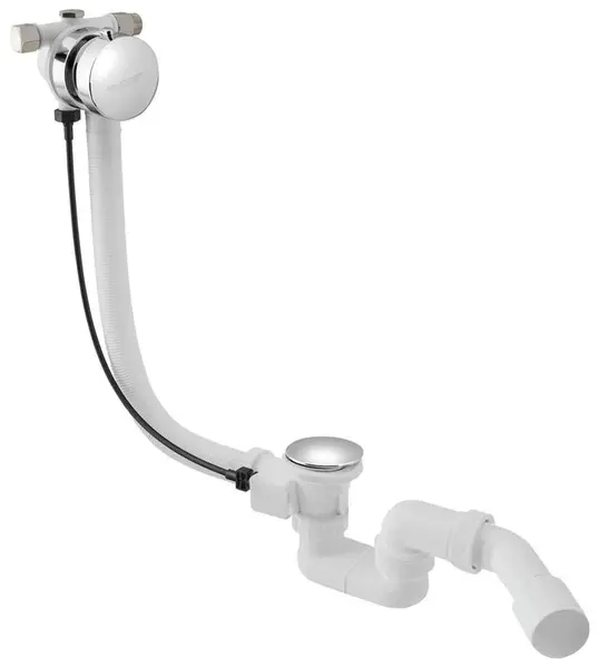 Bruckner Příslušenství - Vanová odtoková a přepadová souprava, s napouštěním, bovden 550 mm, chrom 164.255.1