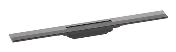 Hansgrohe RainDrain Flex - Lineární sprchový žlab s nerezovým roštem 700, do prostoru, zkrátitelný, kartáčovaný černý chrom 56043340