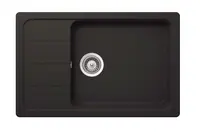 SCHOCK Formhaus - Granitový dřez, 78x50 cm, s ovládáním odtoku, Onyx FOMD100LSUGON