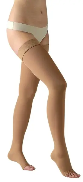 Kompresné stehenné pančuchy otvorená špička lem Avicenum 360, L, dlhé