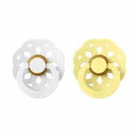 BIBS Boheme cumlíky z prírodného kaučuku 2ks - veľkosť 2 - White / Sunshine