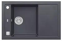 Alveus Formic - Granitový drez 76x50 cm, s ovládaním odtoku, carbon 1108032