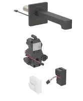 Geberit Brenta - Elektronický umývadlový ventil pod omietku, sieťové napájanie, easy to clean, matná čierna 116.291.14.1