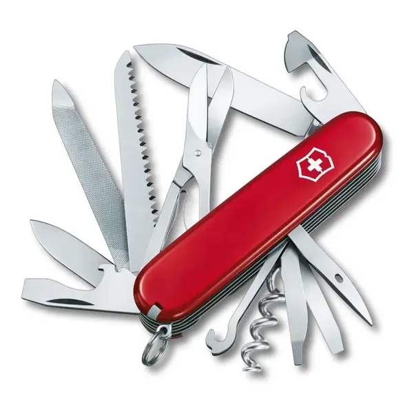 VICTORINOX - Střední kapesní nůž Ranger, 21 funkcí, červená 1.3763