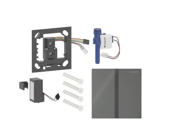 Geberit - Elektronické ovládání splachování pisoárů typ 40, bateriové napájení, Bluetooth, sklo/lávová 116.237.JK.1