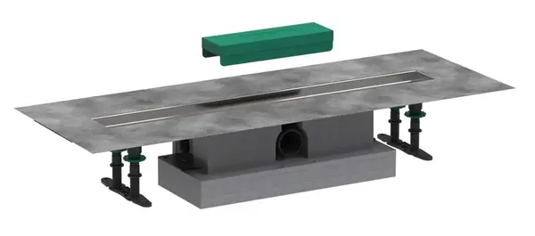 Hansgrohe uBox universal - Set pro standardní instalaci lineárního sprchového žlabu 70 cm, nerez 56023180