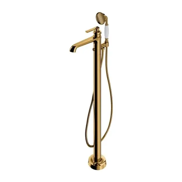 OMNIRES Armance - Vanová baterie do podlahy, s tělesem, zlatá AM5233GL