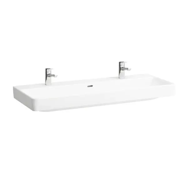 Laufen Pro S - Umyvadlo, 120x47 cm, 2 otvory pro baterie, s LCC, bílá H8149654001071
