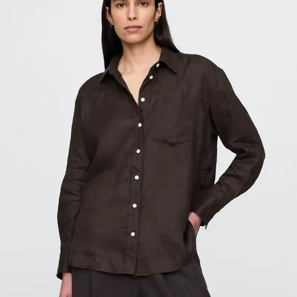 GAP Lněná oversize košile Big Shirt - Dámské