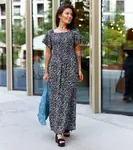 UR/CEO Black floral maxi dress Calabrese