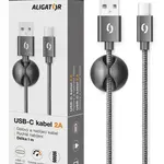Datový kabel ALIGATOR PREMIUM 2A, USB-C, Black