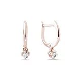 Náušnice z ružového zlata s diamantmi KLENOTA