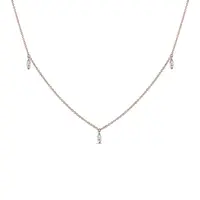 Náhrdelník z růžového zlata s diamanty marquise KLENOTA