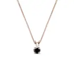 Přívěsek s černým diamantem v růžovém zlatě KLENOTA