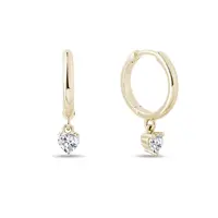 Zlaté kruhy s přívěskem ve tvaru srdce KLENOTA