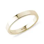 Klasický dámský snubní prsten ve žlutém 14k zlatě KLENOTA