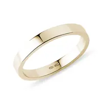 Klasický dámský snubní prsten ve žlutém 14k zlatě KLENOTA