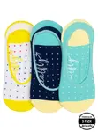 Meatfly ponožky Low Socks Triple Pack Yellow Dots | Žlutá | Velikost One Size