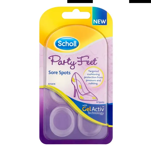 Scholl Party feet gelové polštářky do obuvi 6 ks