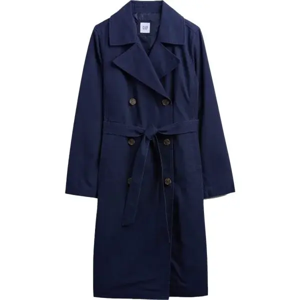 GAP V-NEW MODERN TRENCH Dámsky trenčkot, tmavo modrá, veľkosť