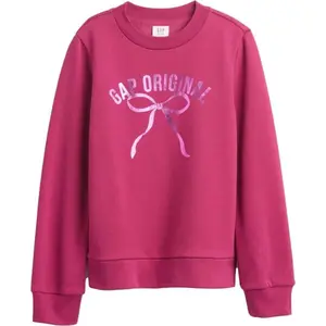 GAP V-DB LOGO CREW Dievčenská mikina, ružová, veľkosť