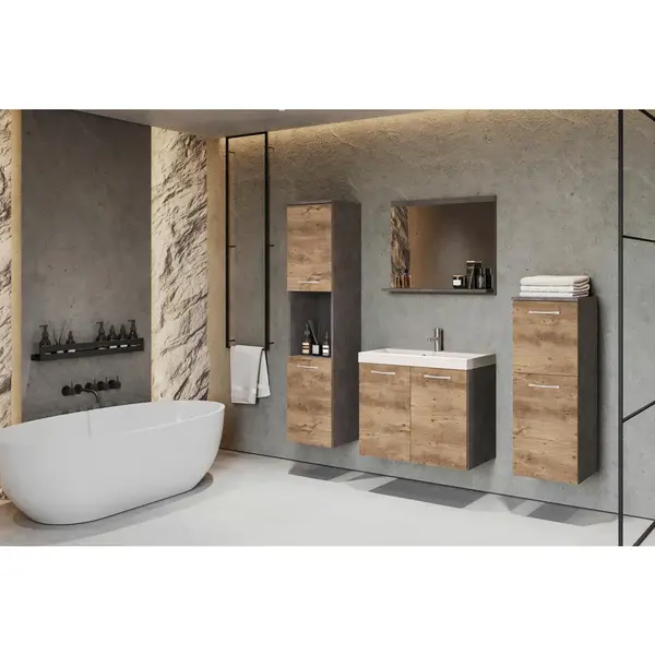 P & B KOUPELNA antracitová, barvy dubu košíčkatého