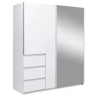 MID.YOU ŠATNÍ SKŘÍŇ S POSUVNÝMI DVEŘM, bílá, 175/205/61,5 cm