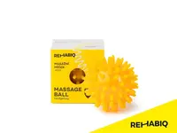 Rehabiq Masážní míček ježek, žlutý 6 cm