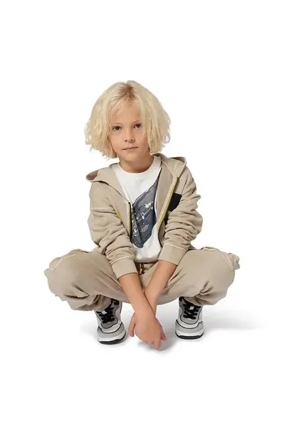 Detská bavlnená košeľa s dlhým rukávom Marc Jacobs