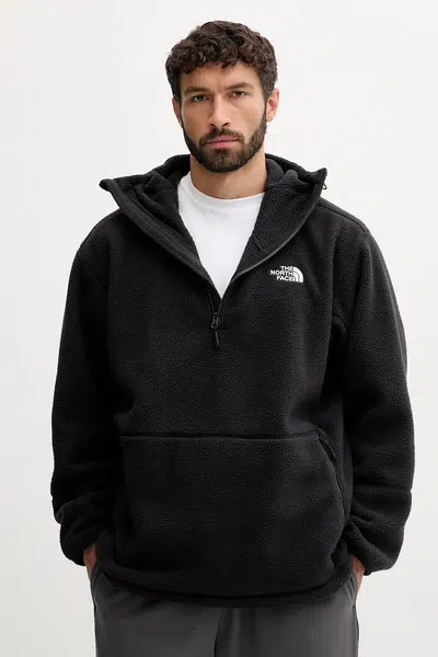 Fleecová mikina The North Face Dirus čierna farba, s kapucňou, jednofarebná, NF0A8F1XJK31
