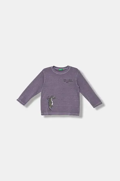 Detská bavlnená košeľa s dlhým rukávom United Colors of Benetton