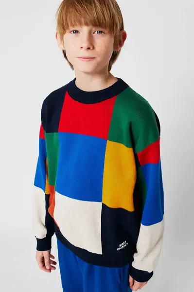 Detský bavlnený sveter Bobo Choses Multicolor Tiles