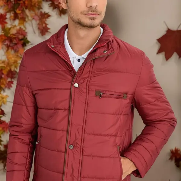 M8625 DEWBERRY MEN'S COAT-PLAIN BURGUNDY