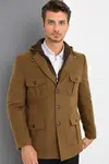 K7538 DEWBERRY MEN'S COAT - FLAT CAMEL