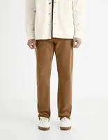 Hnedé pánske straight fit rifle Celio Vopry1