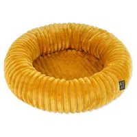 DOG FANTASY Stripe Pelech pro psy kulatý hořčicový 40 cm