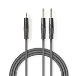 Kabel Jack 3,5mm konektor/2x Jack 6,35mm konektor 1,5m NEDIS COTH23200GY15