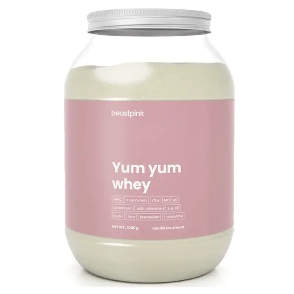 GYMBEAM BeastPink Yum yum whey protein vanilková zmrzlina 1000 g