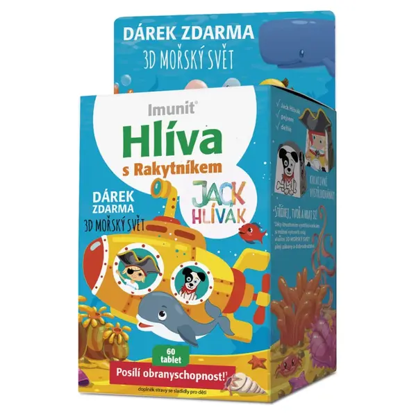 IMUNIT Hlíva s rakytníkem Jack Hlívák 60 tablet DÁREK ZDARMA