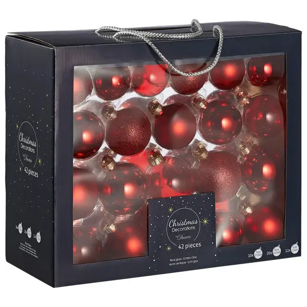 X-Mas SADA VÁNOČNÍCH KOULÍ 42dílné